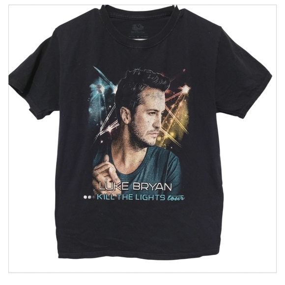 Fruit of the Loom Other - Luke Bryan Kill the Lights Tour Shirt Small Country Concert Tee 2016
